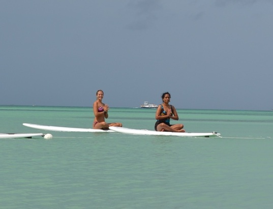 Author with yoga instructor Rachel Brathen